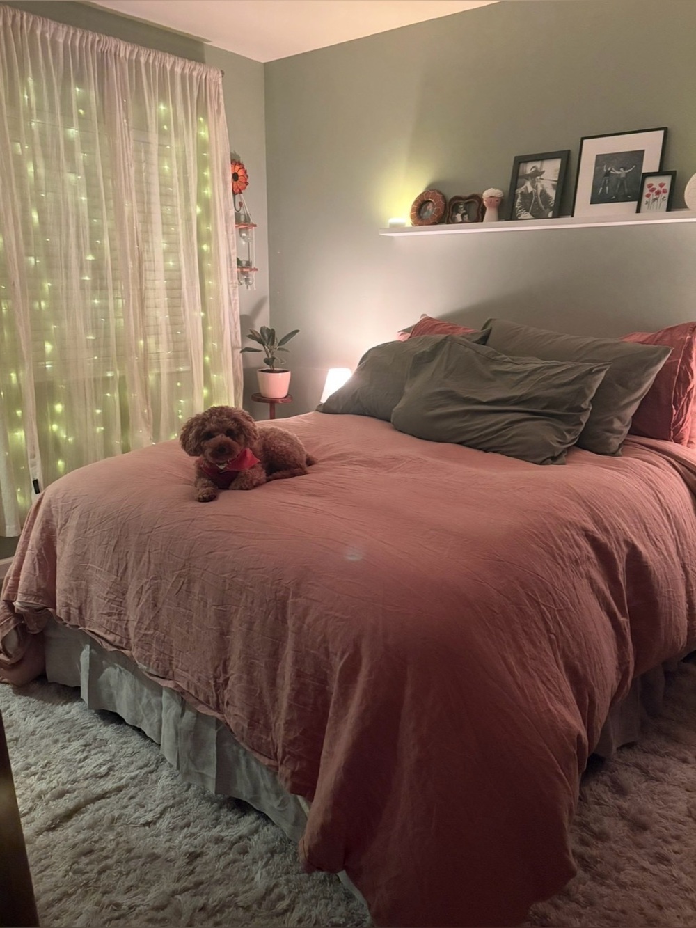 Quince Washed King European Linen Duvet Cover with 2 Shams in Desert Sunset